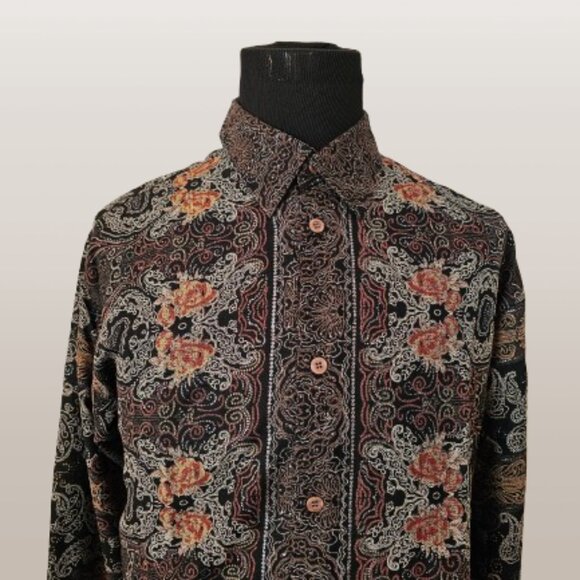 PRONTI COLLECTION BY PHITA MEN LONG SLEEVE CASUAL DRESS SHIRT - SIZE XL - Picture 4 of 6